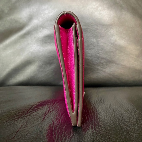 NEW Michael Kors Jet Set Fuchsia Slim Long Wallet - Picture 5 of 8